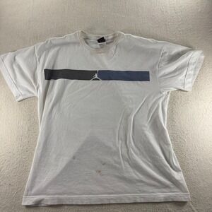 Vintage Air Jordan T-Shirt Mens XL Gray Cotton Jumpman Logo Preppy‎ Streetwear